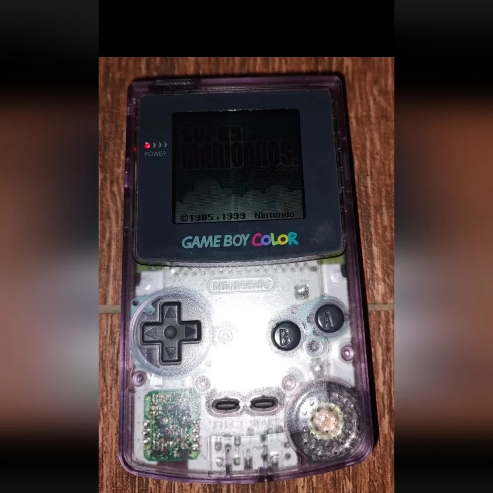 Nintendo Game Boy Color Handheld Console CGB-001 - Atomic Purple Super Mario Bro